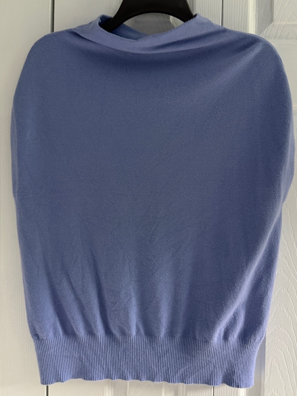 Women’s Mock-Neck Cap-Sleeve Sweater in Periwinkle Blue